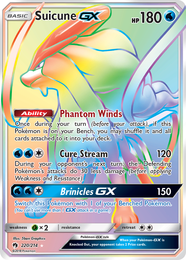 Suicune GX (220/214) [Sun & Moon: Lost Thunder] | Tables and Towers