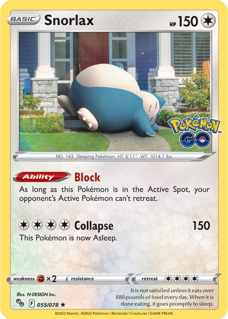 Snorlax (055/078) [Pokémon GO] | Tables and Towers