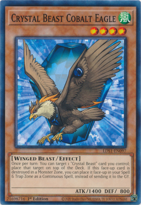 Crystal Beast Cobalt Eagle [LDS1-EN097] Common | Tables and Towers