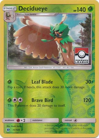 Decidueye (11/149) (League Promo) [Sun & Moon: Base Set] | Tables and Towers