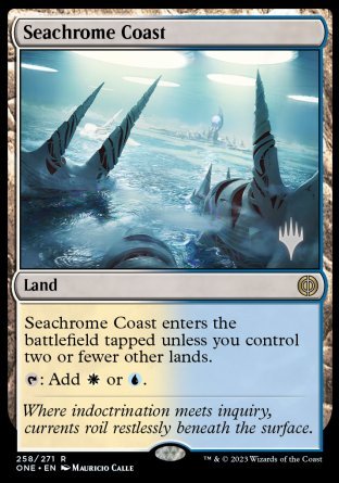 Seachrome Coast (Promo Pack) [Phyrexia: All Will Be One Promos] | Tables and Towers