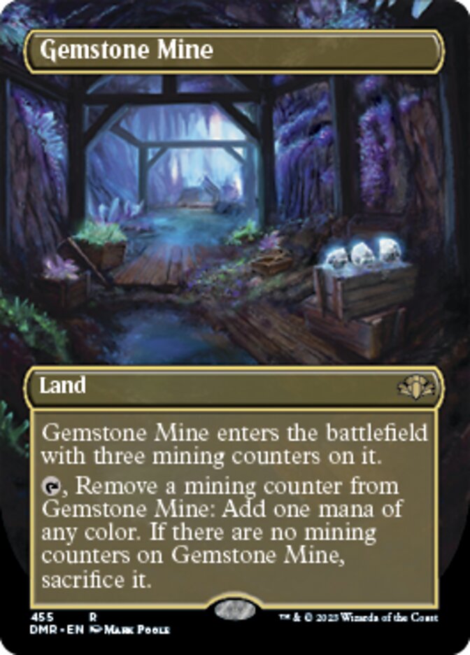 Gemstone Mine (Borderless Alternate Art) [Dominaria Remastered] | Tables and Towers