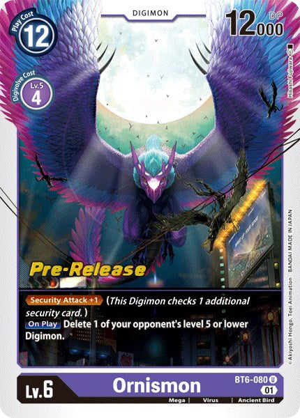 Ornismon [BT6-080] [Double Diamond Pre-Release Cards] | Tables and Towers