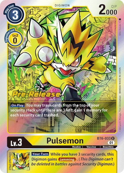 Pulsemon [BT6-033] [Double Diamond Pre-Release Cards] | Tables and Towers