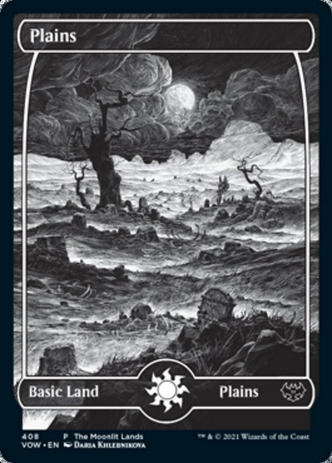 Plains (The Moonlit Lands) (Foil Etched) [Innistrad: Crimson Vow Promos] | Tables and Towers