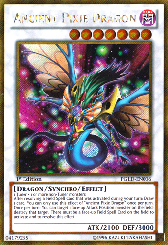 Ancient Pixie Dragon [PGLD-EN006] Gold Secret Rare | Tables and Towers