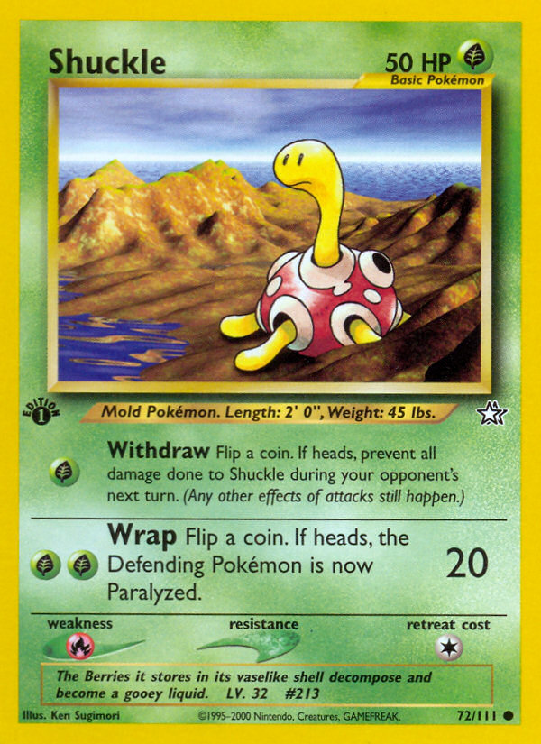 Shuckle (72/111) [Neo Genesis 1st Edition] | Tables and Towers