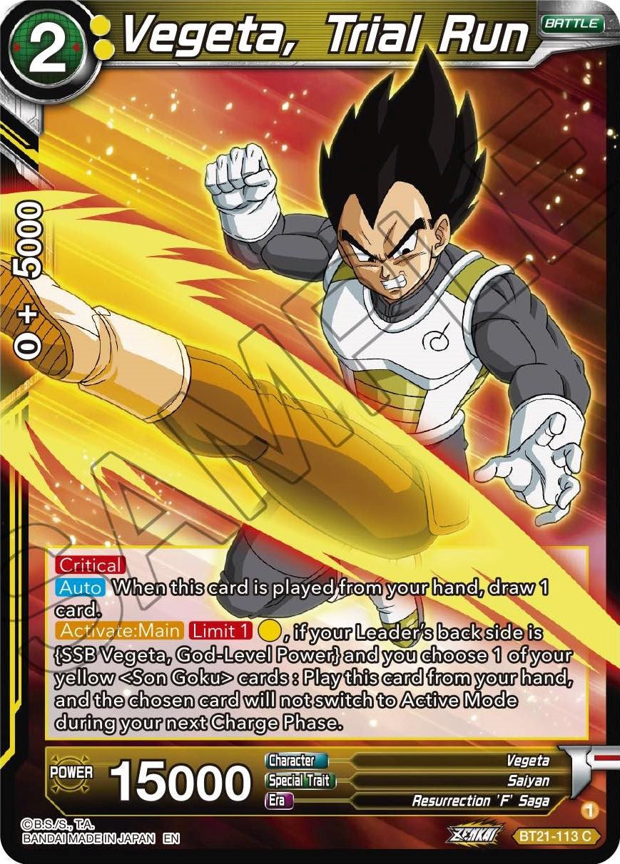 Vegeta, Trial Run (BT21-113) [Wild Resurgence] | Tables and Towers