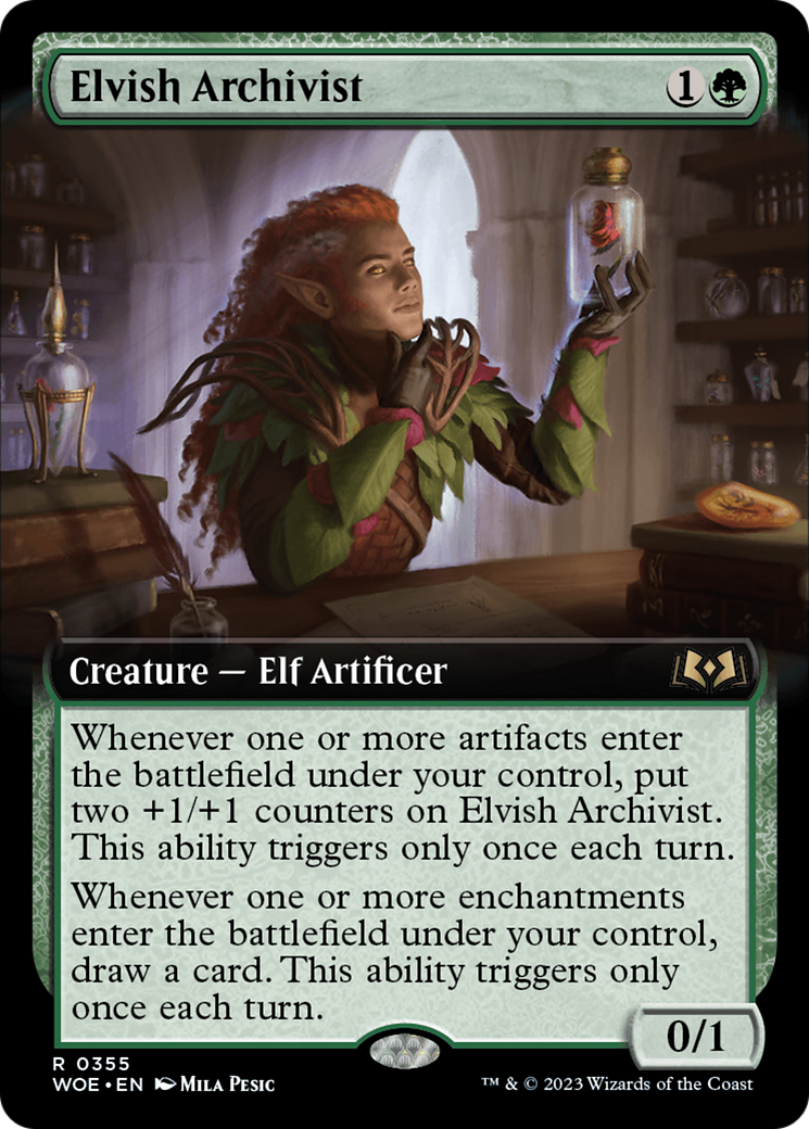 Elvish Archivist (Extended Art) [Wilds of Eldraine] | Tables and Towers