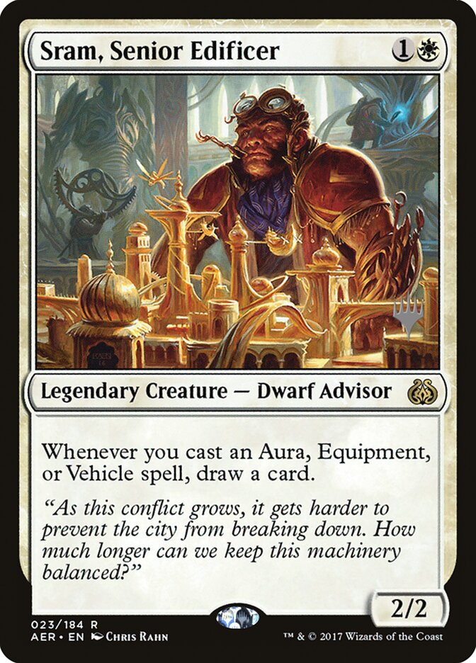 Sram, Senior Edificer [Aether Revolt Promos] | Tables and Towers