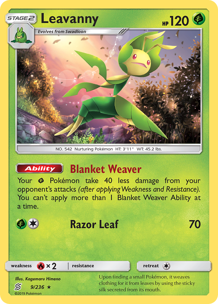 Leavanny (9/236) [Sun & Moon: Unified Minds] | Tables and Towers