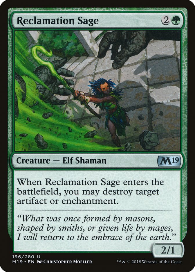 Reclamation Sage [Core Set 2019] | Tables and Towers