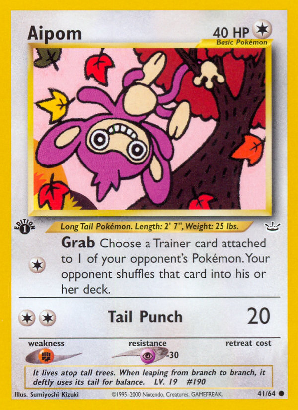 Aipom (41/64) [Neo Revelation 1st Edition] | Tables and Towers