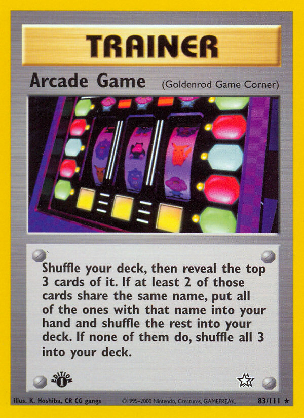 Arcade Game (83/111) [Neo Genesis 1st Edition] | Tables and Towers