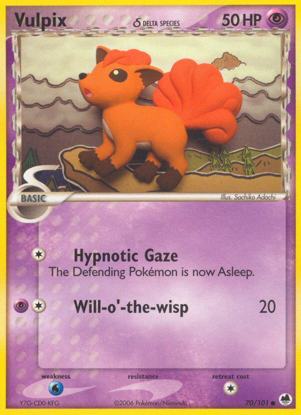 Vulpix (70/101) (Delta Species) [EX: Dragon Frontiers] | Tables and Towers