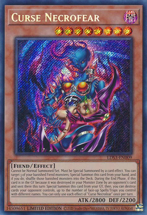 Curse Necrofear [LDS3-EN009] Secret Rare | Tables and Towers