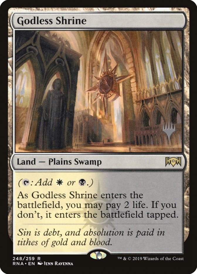 Godless Shrine (Promo Pack) [Ravnica Allegiance Promos] | Tables and Towers