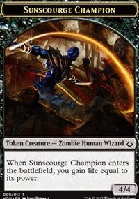 Sunscourge Champion // Cat Double-Sided Token [Hour of Devastation Tokens] | Tables and Towers