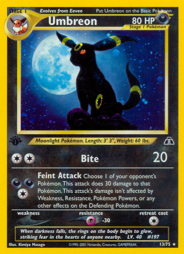 Umbreon (13/75) [Neo Discovery 1st Edition] | Tables and Towers