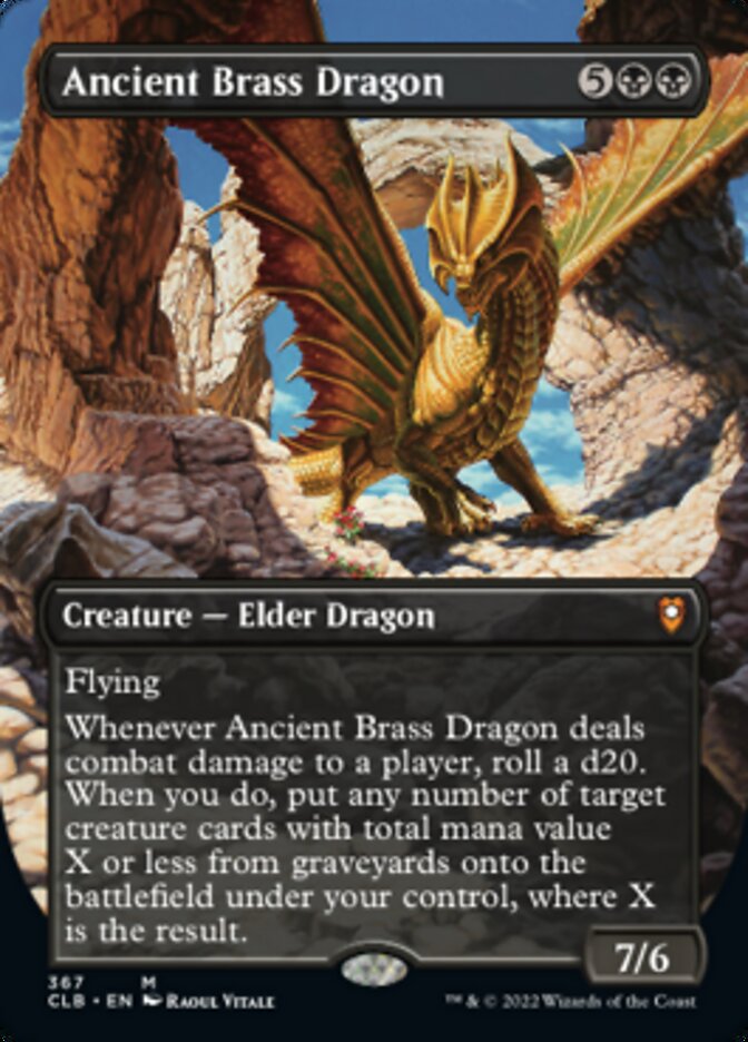 Ancient Brass Dragon (Borderless Alternate Art) [Commander Legends: Battle for Baldur's Gate] | Tables and Towers