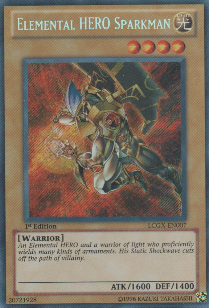 Elemental HERO Sparkman (Alternate Art) [LCGX-EN007] Secret Rare | Tables and Towers