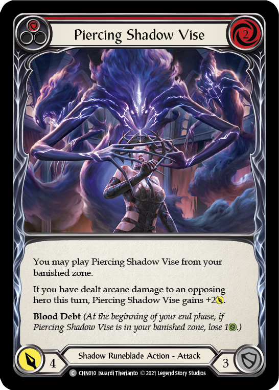 Piercing Shadow Vise (Red) [CHN010] (Monarch Chane Blitz Deck) | Tables and Towers