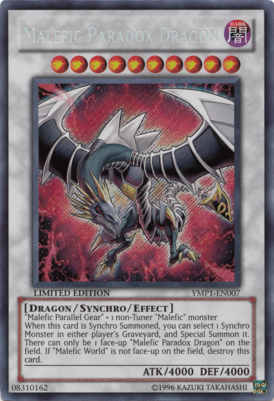 Malefic Paradox Dragon [YMP1-EN007] Secret Rare | Tables and Towers