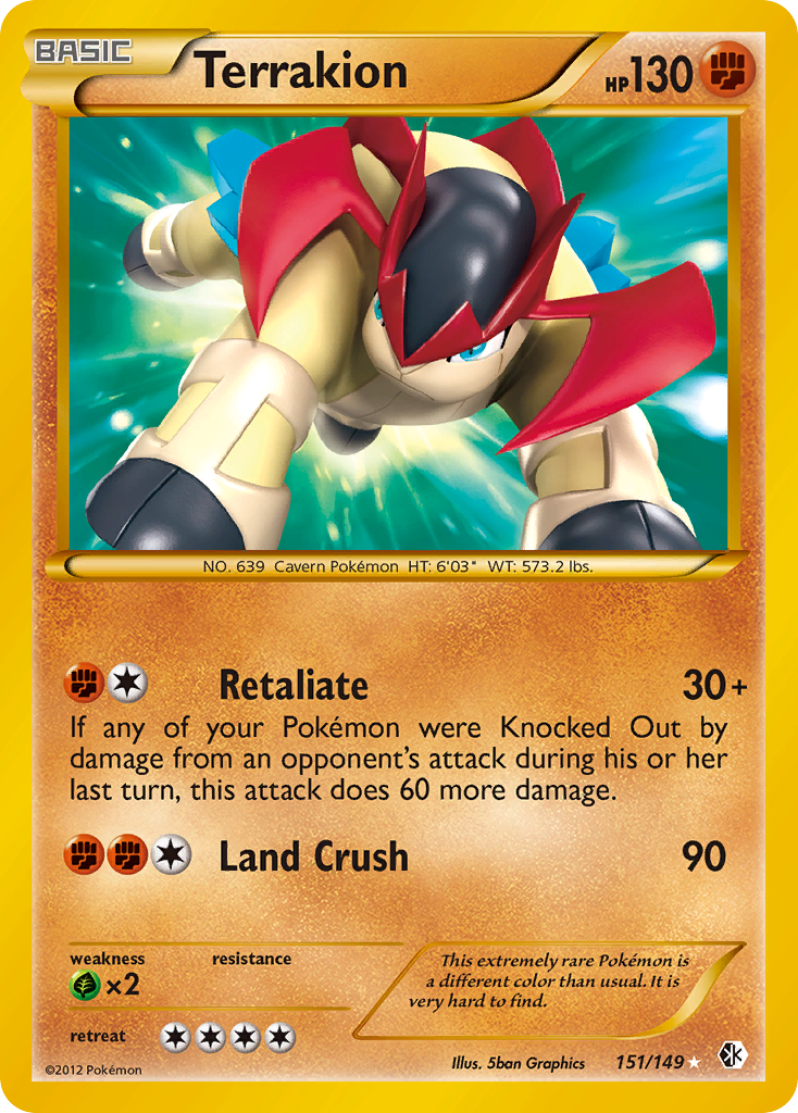 Terrakion (151/149) [Black & White: Boundaries Crossed] | Tables and Towers