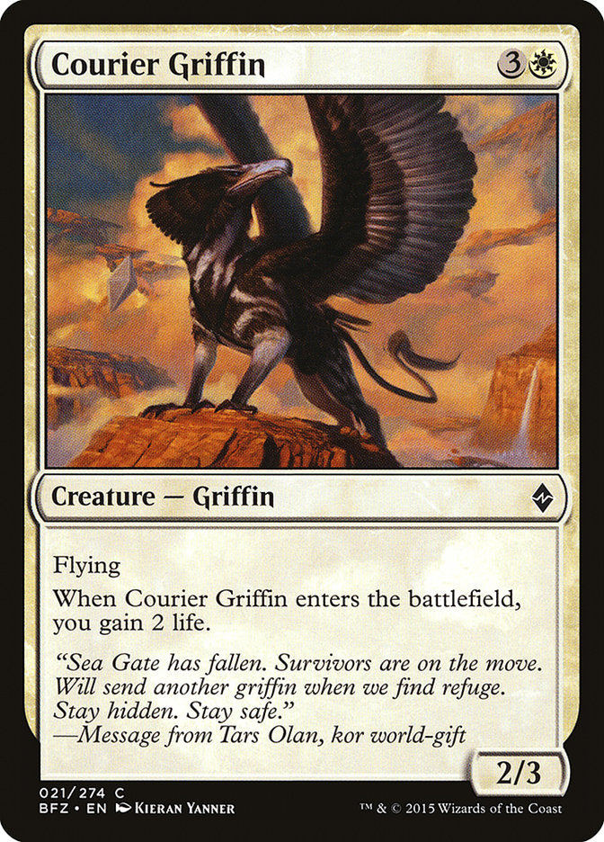 Courier Griffin [Battle for Zendikar] | Tables and Towers