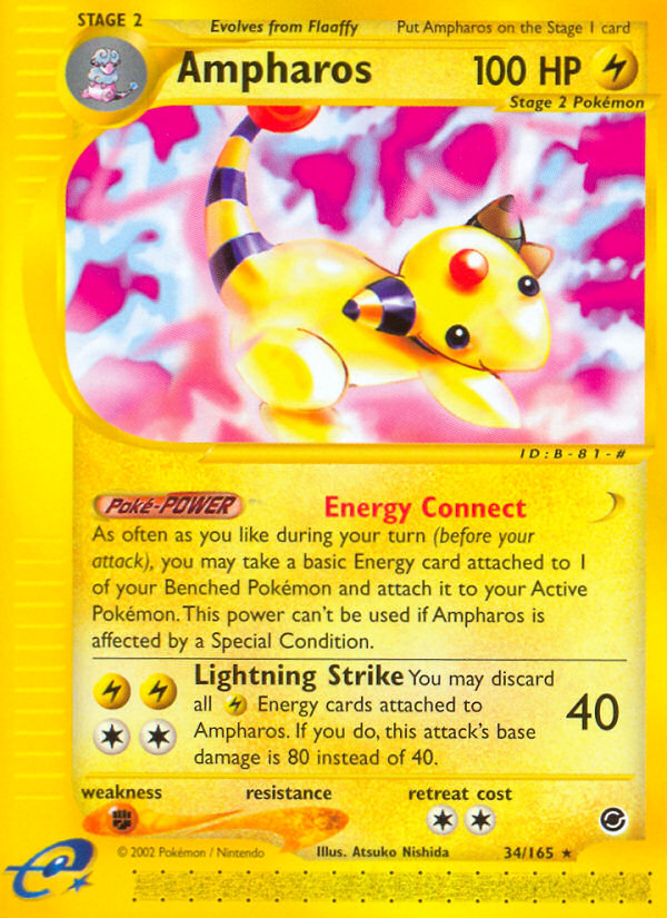 Ampharos (34/165) [Expedition: Base Set] | Tables and Towers