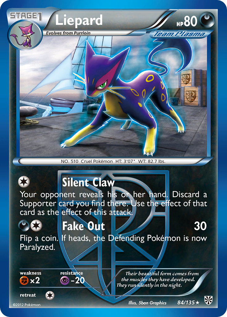 Liepard (84/135) [Black & White: Plasma Storm] | Tables and Towers