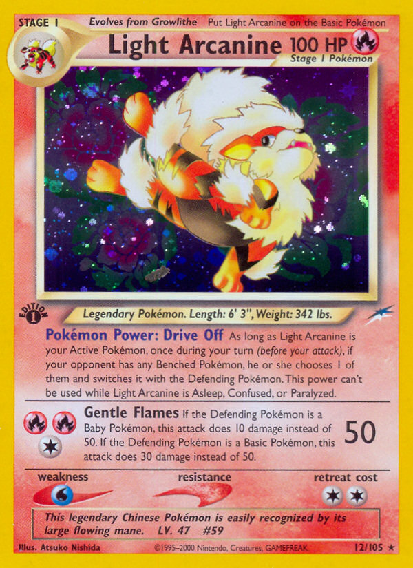 Light Arcanine (12/105) [Neo Destiny 1st Edition] | Tables and Towers