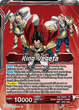 King Vegeta // King Vegeta, Head of the Saiyan Rebellion (Common) (BT13-002) [Supreme Rivalry] | Tables and Towers