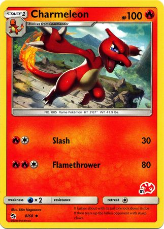 Charmeleon (8/68) (Charizard Stamp #51) [Battle Academy 2020] | Tables and Towers