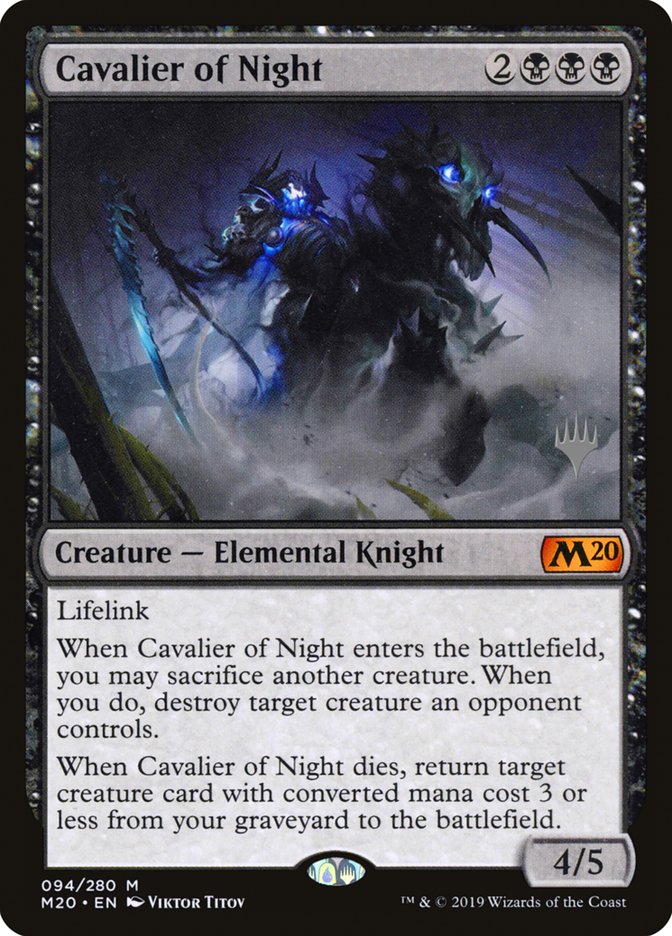 Cavalier of Night (Promo Pack) [Core Set 2020 Promos] | Tables and Towers