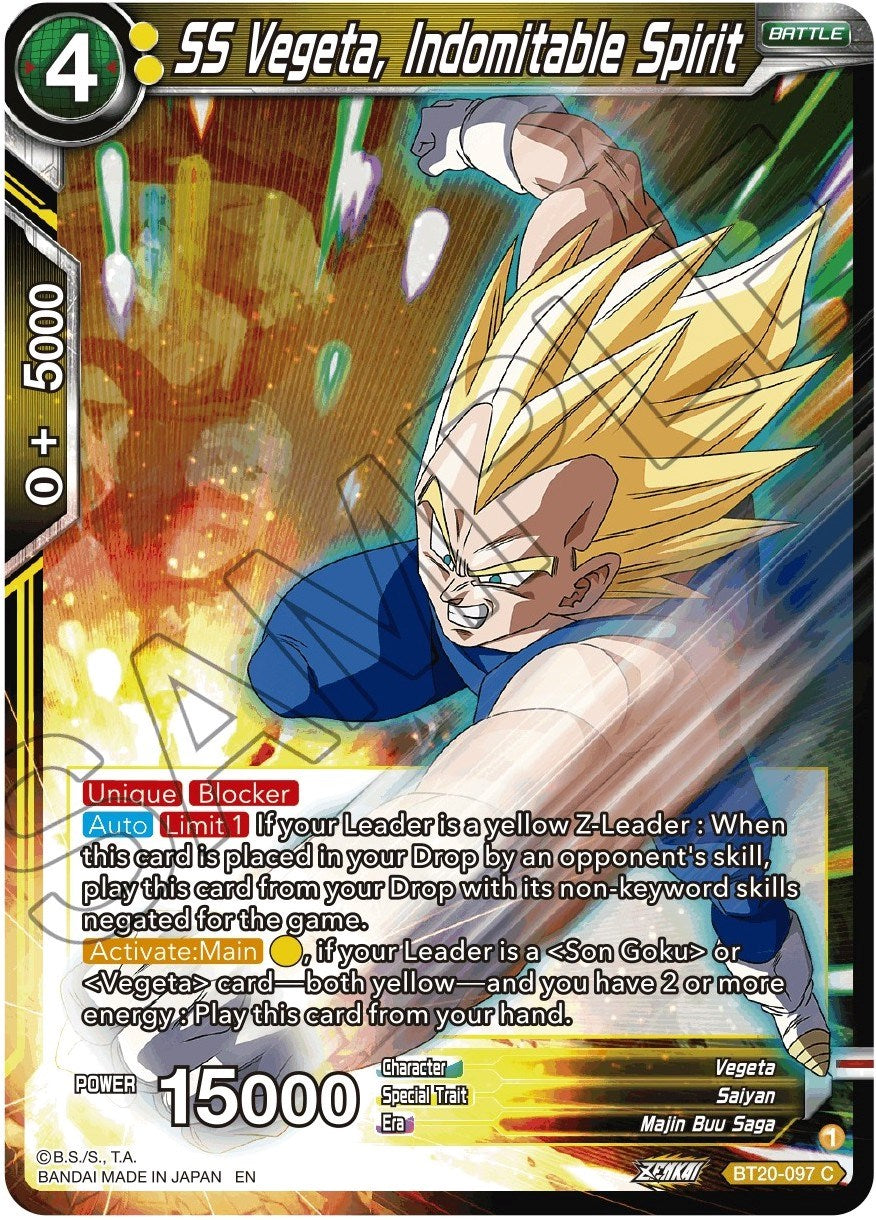 SS Vegeta, Indomitable Spirit (BT20-097) [Power Absorbed] | Tables and Towers