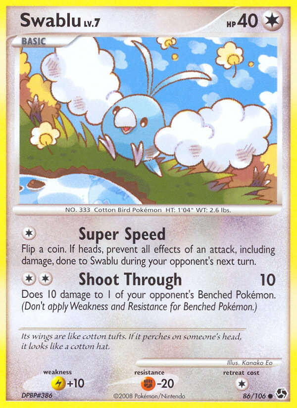 Swablu (86/106) [Diamond & Pearl: Great Encounters] | Tables and Towers