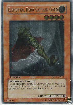 Elemental Hero Captain Gold [FOTB-EN014] Ultimate Rare | Tables and Towers