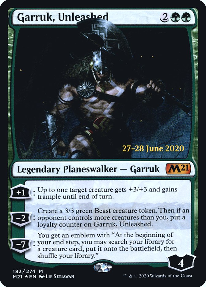 Garruk, Unleashed [Core Set 2021 Prerelease Promos] | Tables and Towers