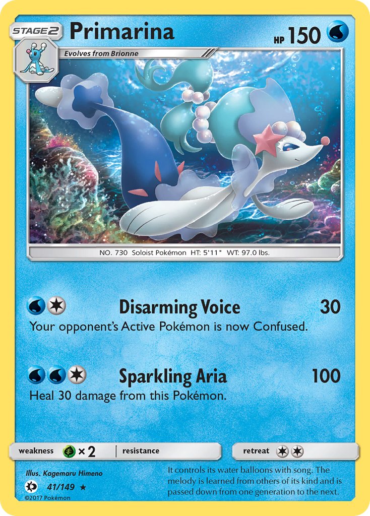 Primarina (41/149) (Theme Deck Exclusive) [Sun & Moon: Base Set] | Tables and Towers