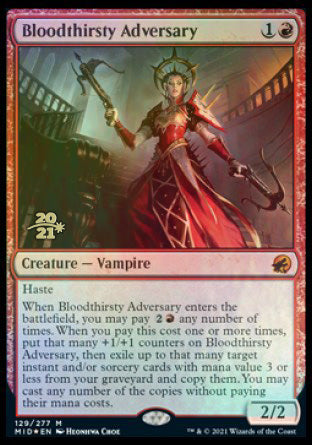 Bloodthirsty Adversary [Innistrad: Midnight Hunt Prerelease Promos] | Tables and Towers