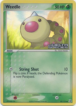 Weedle (87/113) (Stamped) [EX: Delta Species] | Tables and Towers