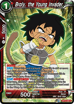 Broly, the Young Invader (Common) (BT13-026) [Supreme Rivalry] | Tables and Towers