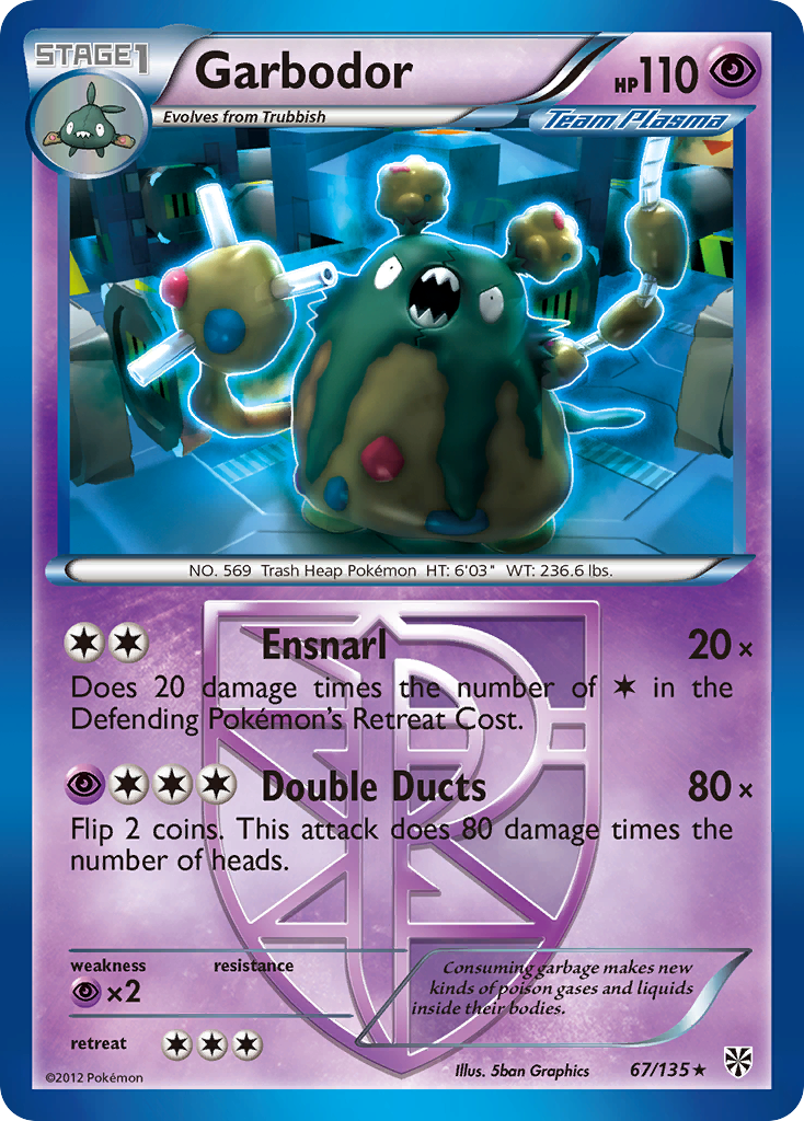 Garbodor (67/135) [Black & White: Plasma Storm] | Tables and Towers