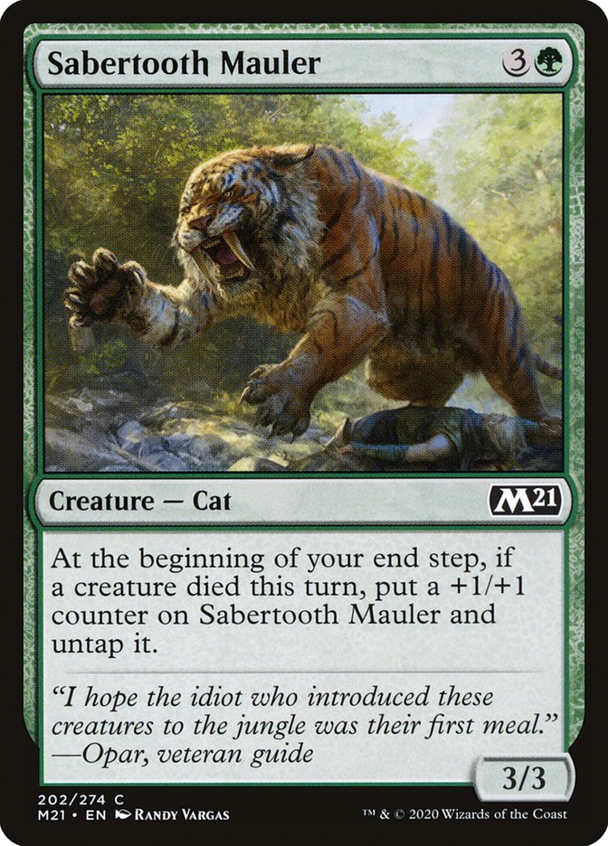 Sabertooth Mauler [Core Set 2021] | Tables and Towers