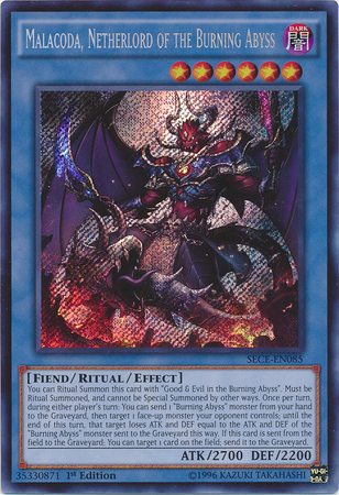 Malacoda, Netherlord of the Burning Abyss [SECE-EN085] Secret Rare | Tables and Towers