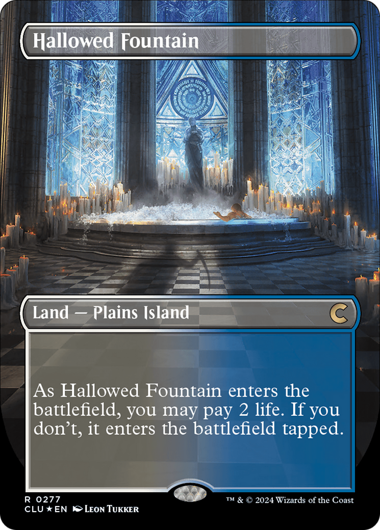 Hallowed Fountain (Borderless) [Ravnica: Clue Edition] | Tables and Towers