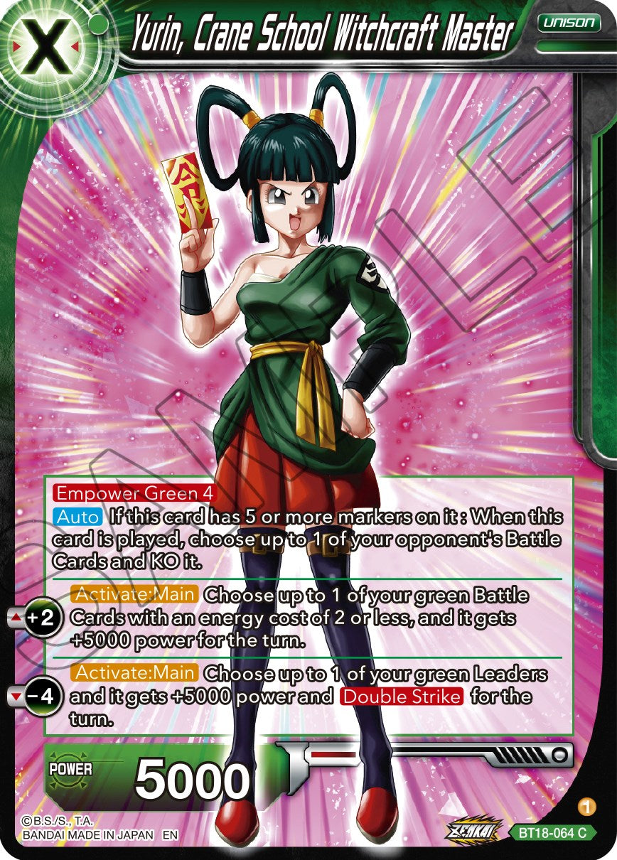 Yurin, Crane School Witchcraft Master (BT18-064) [Dawn of the Z-Legends] | Tables and Towers