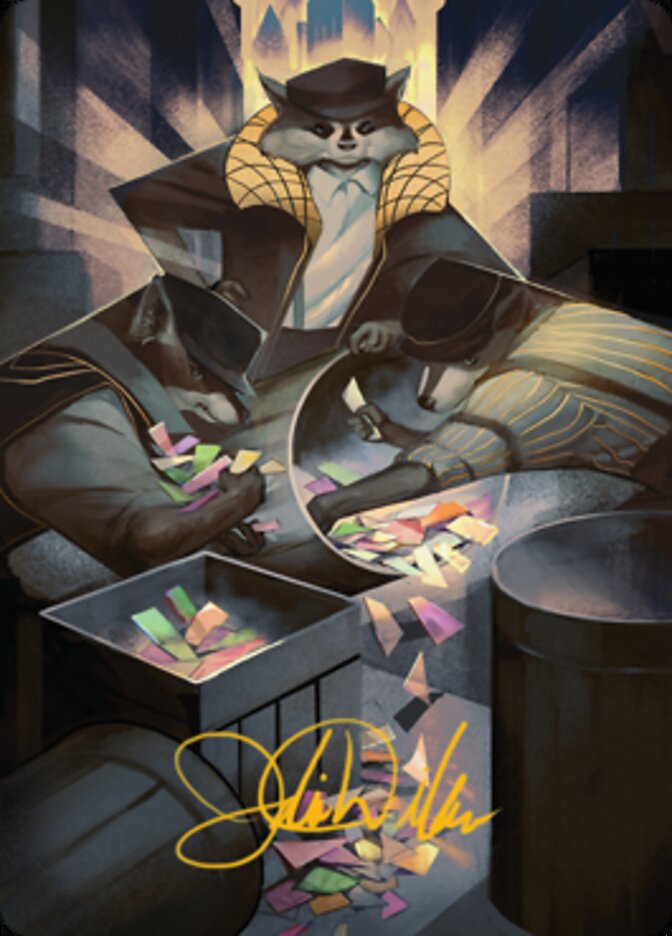 Masked Bandits Art Card (Gold-Stamped Signature) [Streets of New Capenna Art Series] | Tables and Towers