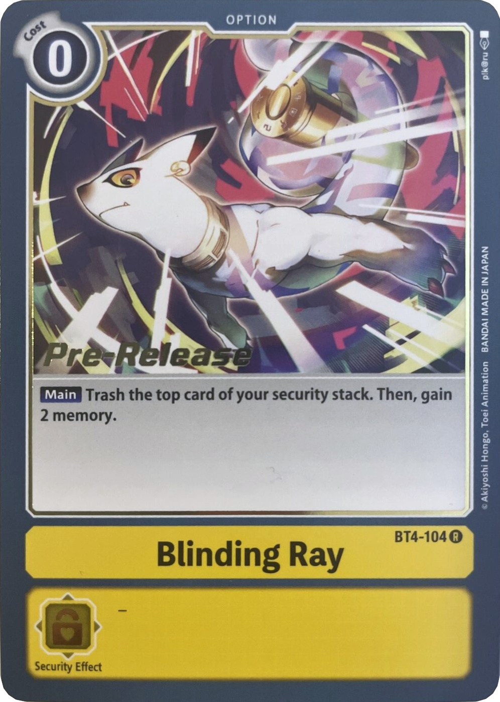 Blinding Ray [BT4-104] [Great Legend Pre-Release Promos] | Tables and Towers